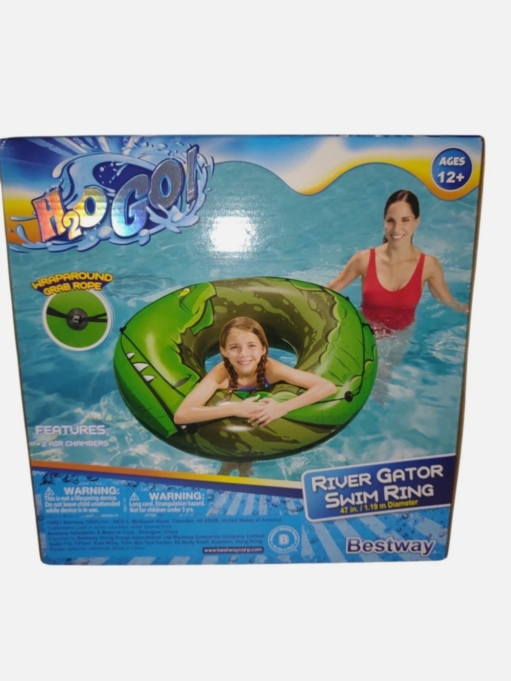 River Gator Swim Ring - NEW